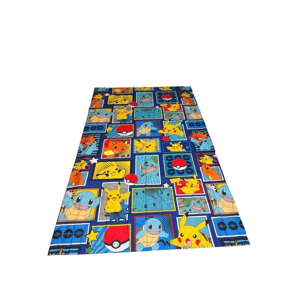 Pokemon Kids Room 2 Window Curtains Drapes Set Each Panel 40X65 - Picture 1 of 11